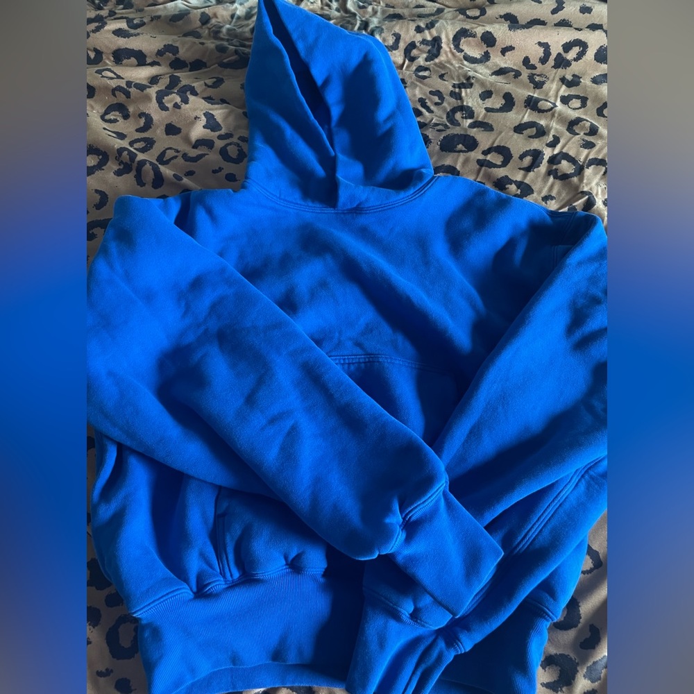 Good condition Yzy x Gap Blue Hooded Sweatshirt